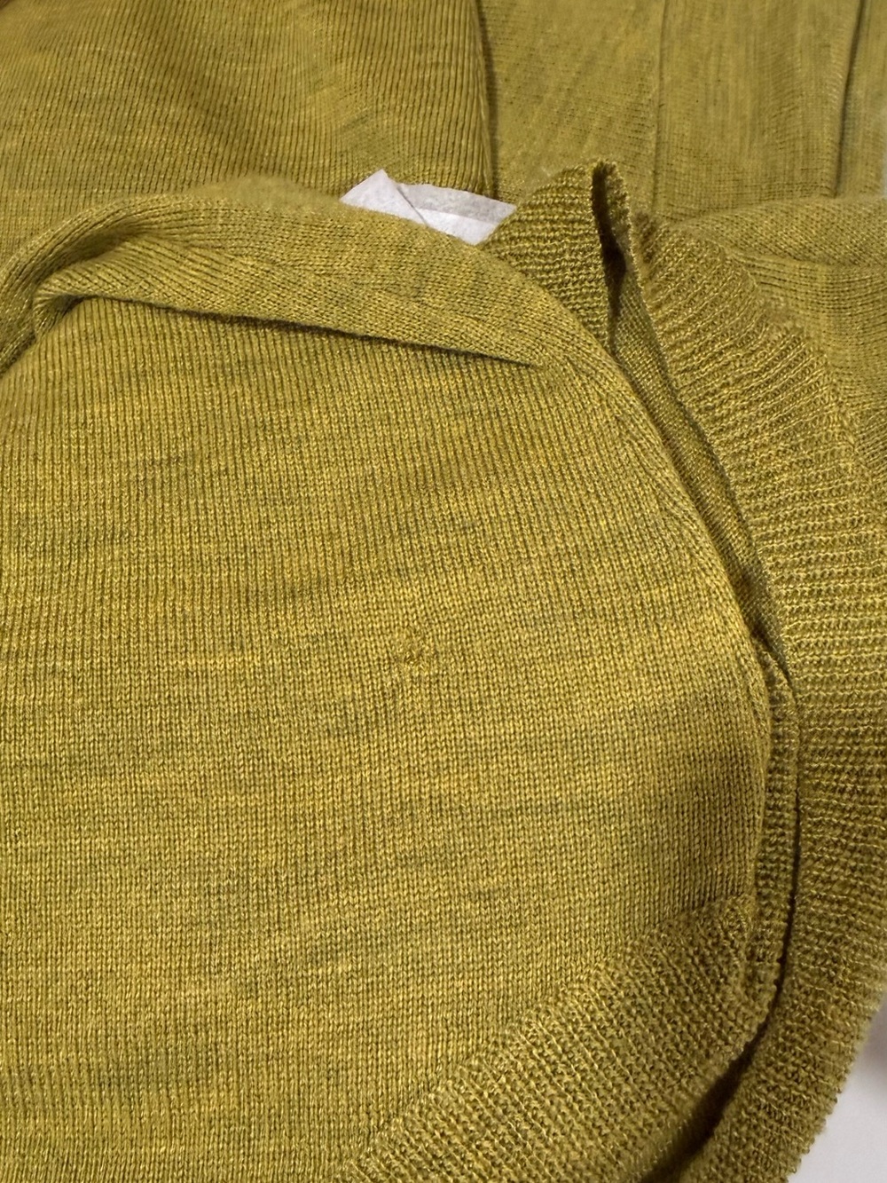 Eileen Fisher Olive Crewneck Relaxed Sweater Drape Drop Shoulder Classic Style - Picture 9 of 10